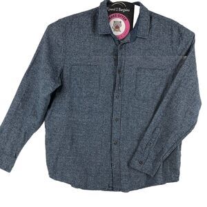 Wallin Bros button shirt men’s 2XL blue heather long sleeve super soft